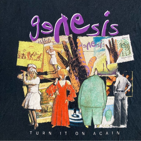 Genesis T Shirt Turn It On Again 2007 European Tour Band Tee Black 2XL Cotton - Picture 3 of 11